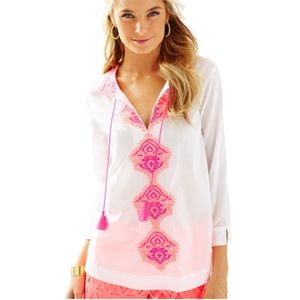 Lilly Pulitzer AMELIA ISLAND TUNIC White Size XS